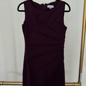 Calvin Klein Plum Sleeveless Sheath Dress - size 6